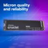 Crucial P510 1TB PCIe Gen5 NVMe M.2 SSD 11000MB/s - CT1000P510SSD8