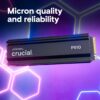 Crucial P510 2TB PCIe Gen5 NVMe M.2 SSD with Heatsink 10000MB/s - CT2000P510SSD5