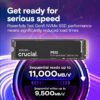 Crucial P510 2TB PCIe Gen5 NVMe M.2 SSD 10000MB/s - CT2000P510SSD8