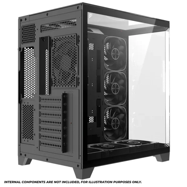 Coolman Zentra Luxe ATX Vision PC Case Black with Tempered Glass Panels and 360mm AIO Support - COOLMAN ZENTRA LUXE BLACK