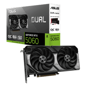 DUAL-RTX5060-O8G 10 ASUS Dual GeForce RTX 5060 8GB GDDR7 OC Edition Graphics Card - DUAL-RTX5060-O8G