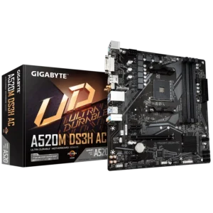 GA-A520M-DS3H-AC 5 GIGABYTE A520M DS3H AC Micro-ATX AMD A520 AM4 DDR4 Wi-Fi Motherboard - GA-A520M-DS3H-AC