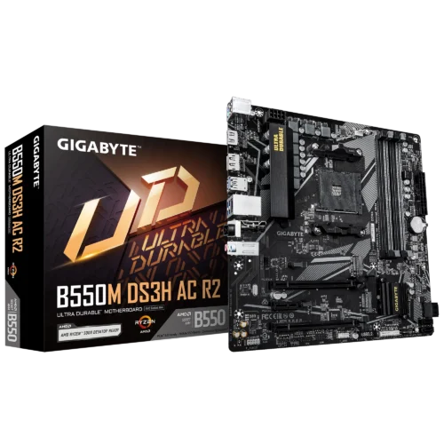 Gigabyte B550M DS3H AC R2 AM4 DDR4 Motherboard - GA-B550M-DS3H-AC-R2