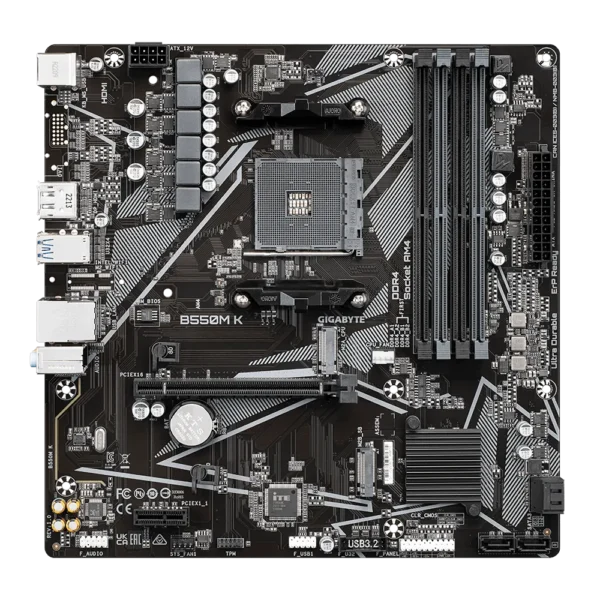 GIGABYTE B550M-K Micro-ATX AMD B550 AM4 DDR4 Motherboard - GA-B550M-K