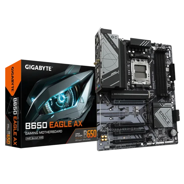 GIGABYTE B650 EAGLE AX WIFI ATX AMD B650 AM5 DDR5 PCIe 5.0 Motherboard - GA-B650-EAGLE-AX