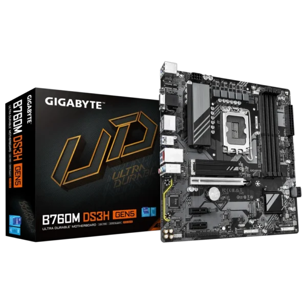 Gigabyte B760M DS3H GEN5 Micro-ATX Motherboard Intel B760 LGA1700 DDR5 PCIe 5.0 - GA-B760M-DS3H-GEN5