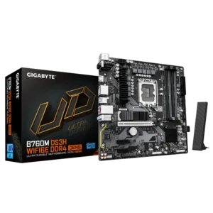 GA-B760M-DS3H-WF6E-D4-G5 1 GIGABYTE B760M DS3H WIFI 6E D4 G5 Micro-ATX Intel B760 LGA1700 DDR4 Motherboard - GA-B760M-DS3H-WF6E-D4-G5