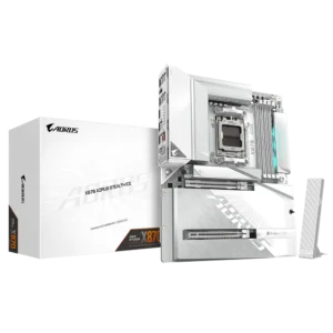 GA-X870-A-STEALTH-ICE 1 GIGABYTE X870 AORUS STEALTH ICE ATX AMD X870 AM5 DDR5 PCIe 5.0 Motherboard - X870 AORUS STEALTH ICE