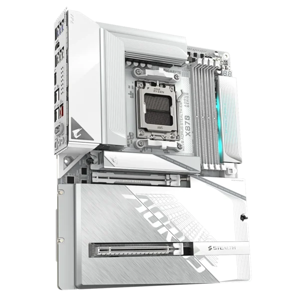 GIGABYTE X870 AORUS STEALTH ICE ATX AMD X870 AM5 DDR5 PCIe 5.0 Motherboard - X870 AORUS STEALTH ICE