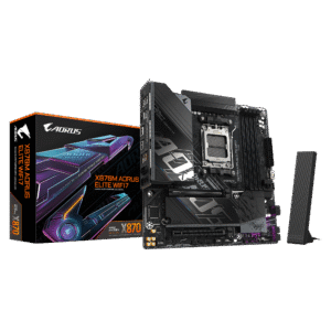 GA-X870M-A-ELITE-WF7 1 GIGABYTE X870M A ELITE WIFI7 micro - ATX AMD X870 AM5 DDR5 PCIe 5.0 Motherboard - GA-X870M-A-ELITE-WF7