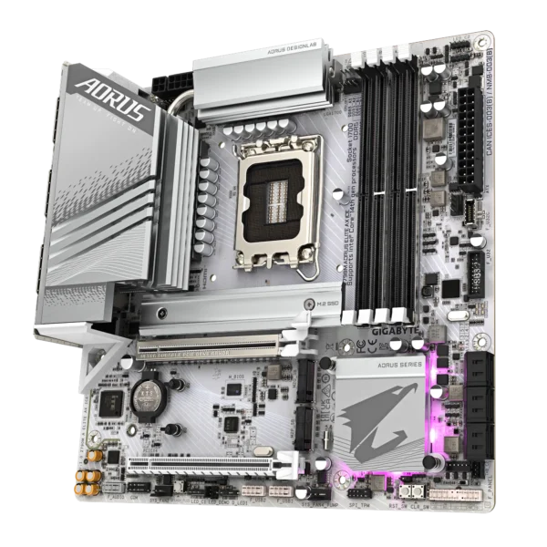 GIGABYTE Z790M A ELITE AX ICE Micro-ATX Intel Z790 LGA1700 DDR5 PCIe 5.0 Motherboard - GA-Z790M-A-ELITE-AX-ICE