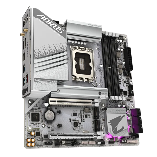 GIGABYTE Z790M A ELITE AX ICE Micro-ATX Intel Z790 LGA1700 DDR5 PCIe 5.0 Motherboard - GA-Z790M-A-ELITE-AX-ICE