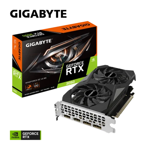 Gigabyte GeForce RTX 3050 WINDFORCE OC V2 6GB GDDR6 Graphics Card - GV-N3050WF2OCV2-6GD