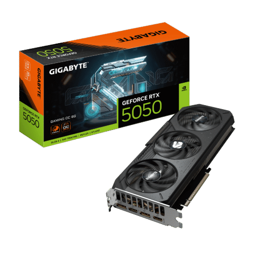 Gigabyte GeForce RTX 5050 GAMING OC 8G Graphics Card with 8GB GDDR6 and NVIDIA Blackwell DLSS 4 - GV-N5050GAMING-OC-8GD
