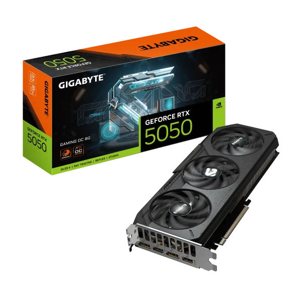 GeForce RTX™ 5050 GAMING OC 8G-01 Gigabyte GeForce RTX 5050 GAMING OC 8G Graphics Card with 8GB GDDR6 and NVIDIA Blackwell DLSS 4 - GV-N5050GAMING-OC-8GD