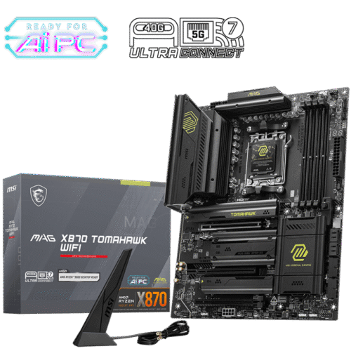 MSI MAG X870 TOMAHAWK WIFI Gaming Motherboard AMD X870 AM5 DDR5 8400+MT/s PCIe 5.0 Wi-Fi 7