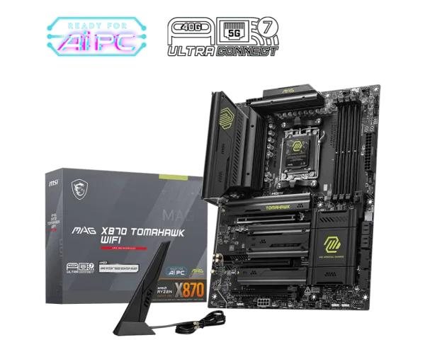 MSI MAG X870 TOMAHAWK WIFI Gaming Motherboard AMD X870 AM5 DDR5 8400+MT/s PCIe 5.0 Wi-Fi 7