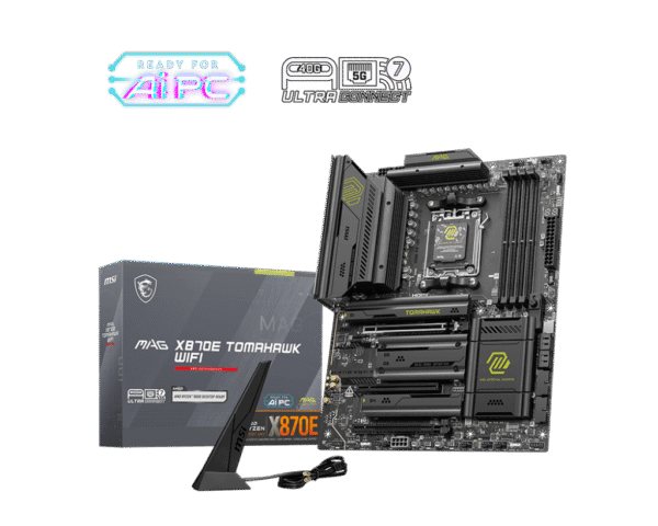 MSI MAG X870E TOMAHAWK WIFI Gaming Motherboard AMD X870E AM5 DDR5 8400+MT/s PCIe 5.0 Wi-Fi 7