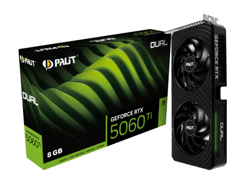 Palit GeForce RTX 5060 Ti Dual 8GB GDDR7 Graphics Card - NE7506T019P1-GB2062D