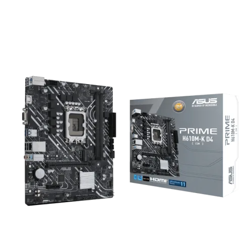 ASUS PRIME H610M-K D4-CSM Micro-ATX Intel H610 LGA1700 DDR4 Motherboard - PRIME H610M-K D4-CSM