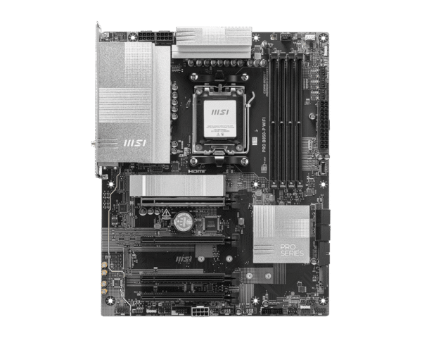 MSI PRO B850-P WIFI Professional Motherboard AMD B850 AM5 DDR5 8200+MT/s PCIe 5.0 Wi-Fi 7