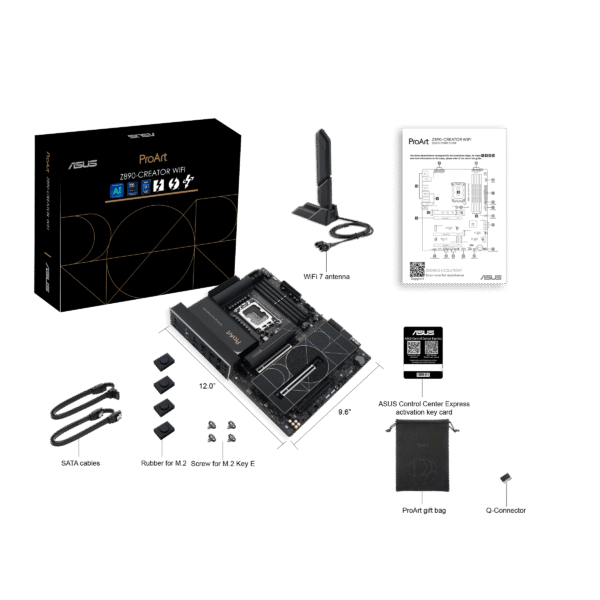 ASUS ProArt Z890-CREATOR WIFI ATX Intel Z890 DDR5 LGA 1851 PCIe 5.0 Motherboard - ProArt Z890-CREATOR WIFI