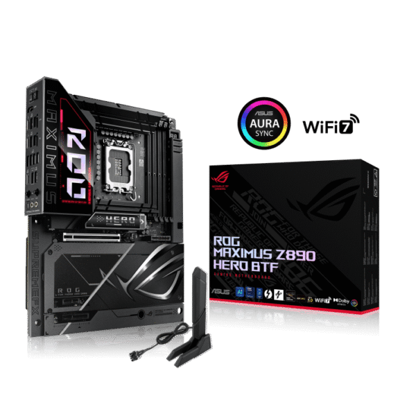 ASUS ROG MAXIMUS Z890 HERO BTF ATX Intel Z890 LGA 1851 DDR5 PCIe 5.0 Motherboard - ROG MAXIMUS Z890 HERO BTF