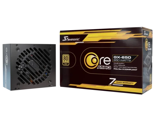 SRP-CGX651-A5A32SF 1 Seasonic Core GX-650 ATX 3.1 and PCIe 5.1 80 PLUS Gold Fully Modular Power Supply - SRP-CGX651-A5A32SF