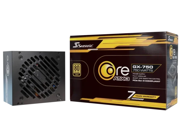 Seasonic Core GX-750 ATX 3.1 and PCIe 5.1 80 PLUS Gold Fully Modular Power Supply - SRP-CGX751-A5A32SF