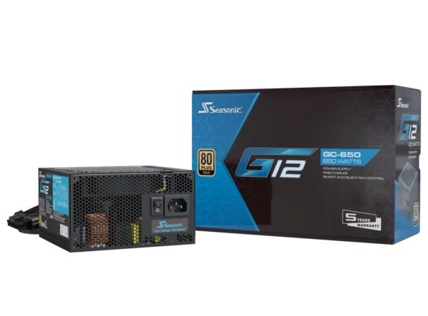 SSP-650RT2 1 Seasonic G12 GC-650 (2024) 80 PLUS Gold Non-Modular ATX Power Supply - SSP-650RT2