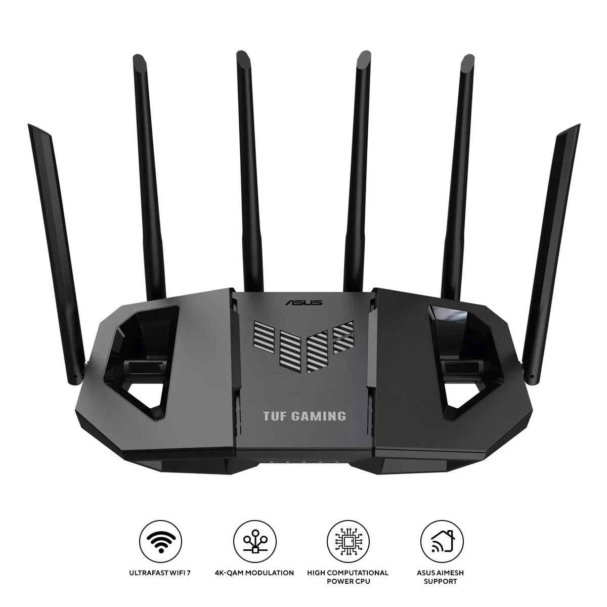 ASUS TUF Gaming BE6500 Dual Band WiFi 7 Gaming Router with 4K-QAM and AiMesh – TUF-BE6500...