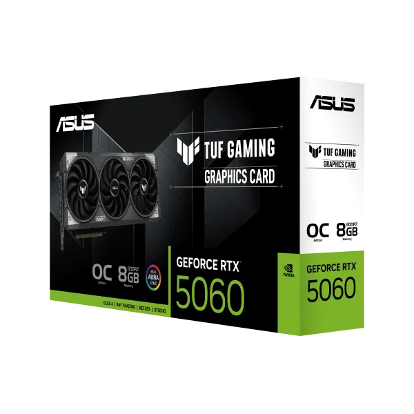 TUF-RTX5060-O8G-GAMING 10 ASUS TUF Gaming GeForce RTX 5060 8GB GDDR7 OC Edition Graphics Card - TUF-RTX5060-O8G-GAMING