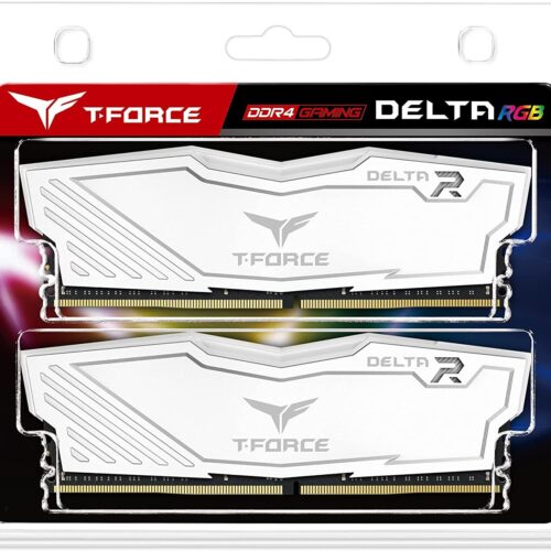 TEAMGROUP T-Force Delta RGB DDR4 32GB (2x16GB) 3200MHz CL16 RGB White - TF4D432G3200HC16FDC01
