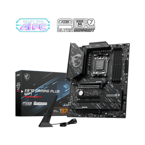 MSI X870 GAMING PLUS WIFI Gaming Motherboard AMD X870 AM5 DDR5 8200+MT/s PCIe 5.0 Wi-Fi 7