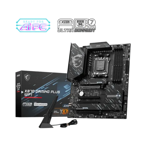 MSI X870 GAMING PLUS WIFI Gaming Motherboard AMD X870 AM5 DDR5 8200+MT/s PCIe 5.0 Wi-Fi 7