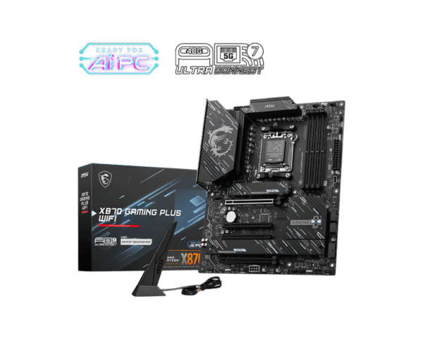 MSI X870 GAMING PLUS WIFI Gaming Motherboard AMD X870 AM5 DDR5 8200+MT/s PCIe 5.0 Wi-Fi 7