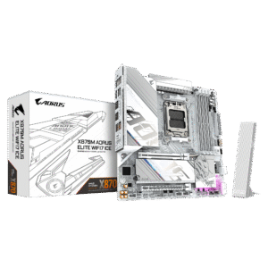 X870M AORUS ELITE WIFI7 ICE-01 GIGABYTE X870M A ELITE WIFI7 ICE micro-ATX AMD X870 AM5 DDR5 PCIe 5.0 Motherboard - GA-X870M-A-ELITE-WF7-ICE