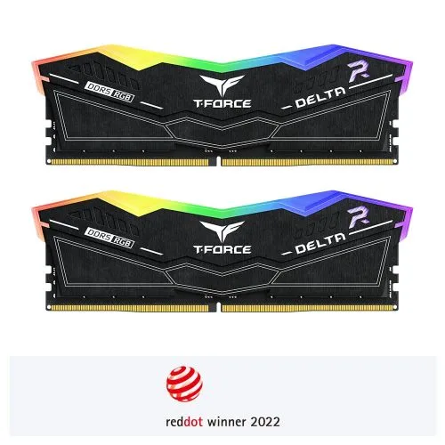 TEAMGROUP T-Force Delta RGB DDR5 32GB (2x16GB) 6000MHz CL30 RGB Black - FF3D532G6000HC30DC01