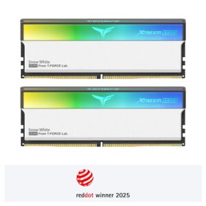 dual_01 TEAMGROUP T-Force XTREEM ARGB DDR5 32GB (2x16GB) 7200MHz CL34 RGB White - FFAD532G7200HC34ADC01