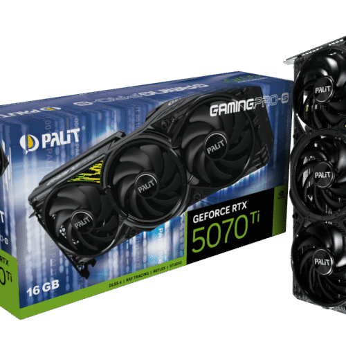 Palit GeForce RTX 5070 Ti GamingPro-S (Slim) 16GB GDDR7 Graphics Card with NVIDIA Blackwell and DLSS 4 - NE7507T019T2-GB2031U