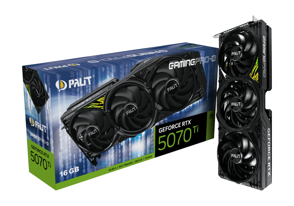 Palit GeForce RTX 5070 Ti GamingPro-S (Slim) 16GB GDDR7 Graphics Card with NVIDIA Blackwell and DLSS...