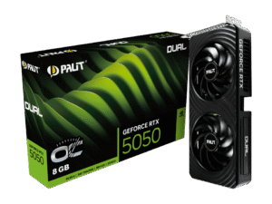 Palit GeForce RTX 5050 Dual OC 8GB GDDR6 2647MHz 2560 CUDA 128-bit PCIe 5.0 HDMI 2.1b DP2.1b - NE65050S19P1-GB2070D