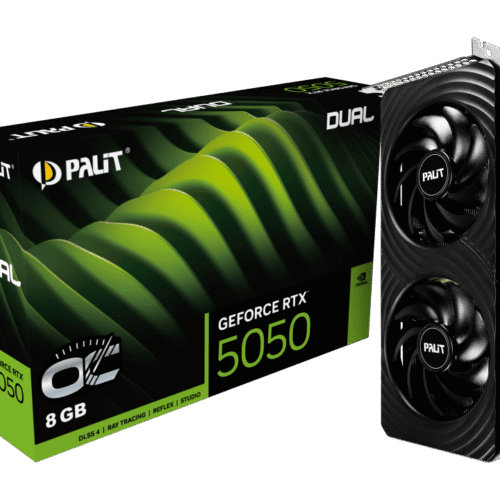 Palit GeForce RTX 5050 Dual OC 8GB GDDR6 2647MHz 2560 CUDA 128-bit PCIe 5.0 HDMI 2.1b DP2.1b - NE65050S19P1-GB2070D