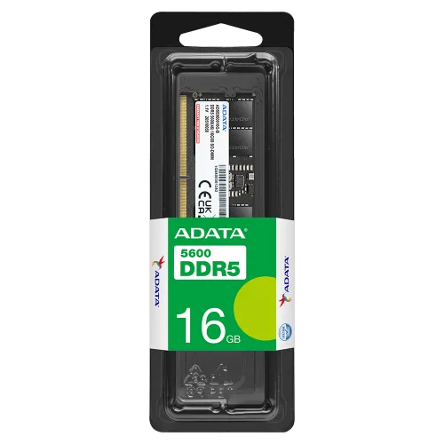 ADATA DDR5-5600 16GB U-DIMM Memory Module with On-Die ECC for AMD and Intel Platforms - AD-AD5U560016G-S