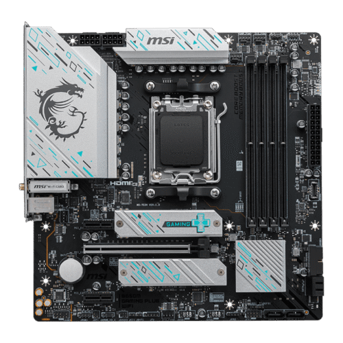 MSI B650M GAMING PLUS WIFI Micro ATX AM5 DDR5 PCIe 4.0 Wi-Fi 6E 2.5G LAN Motherboard