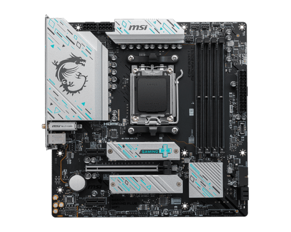 MSI B650M GAMING PLUS WIFI Micro ATX AM5 DDR5 PCIe 4.0 Wi-Fi 6E 2.5G LAN Motherboard