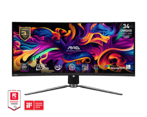 MSI MAG 341CQP QD-OLED 34" UWQHD 175Hz Curved Gaming Monitor - MAG 341CQP QD-OLED
