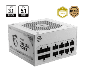 MSI MAG A850GL PCIE5 WHITE 850W 80 PLUS Gold Fully Modular Power Supply - MAG A850GL PCIE5 WHITE