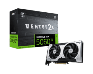 MSI GeForce RTX 5060 Ti 8G VENTUS 2X OC PLUS Graphics Card with NVIDIA Blackwell, 8GB GDDR7, 4608 CUDA Cores, DLSS 4, Dual-Fan STORMFORCE Cooling