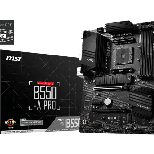 MSI B550-A PRO AM4 ATX Motherboard DDR4 4400+ MHz PCIe 4.0 CrossFire - B550-A PRO